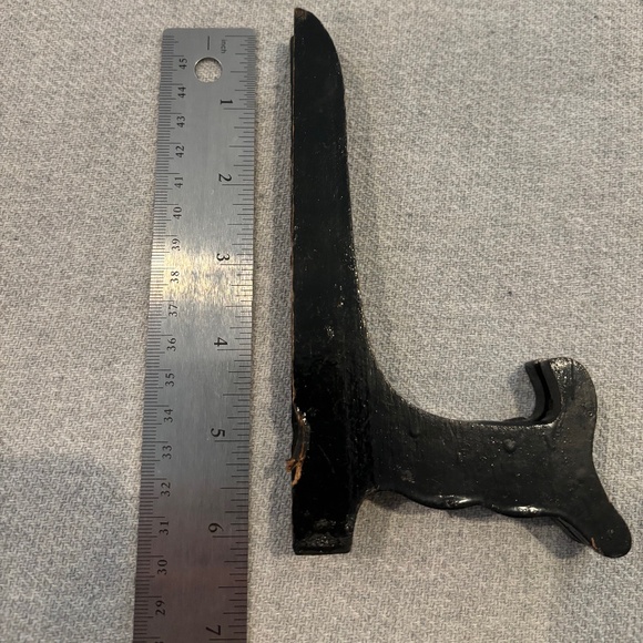 Vintage 10 inch and 6 inch Black Wooden Plate Picture Stands Easels - Picture 7 of 7